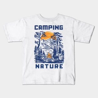 Camping on Nature Landscape Kids T-Shirt